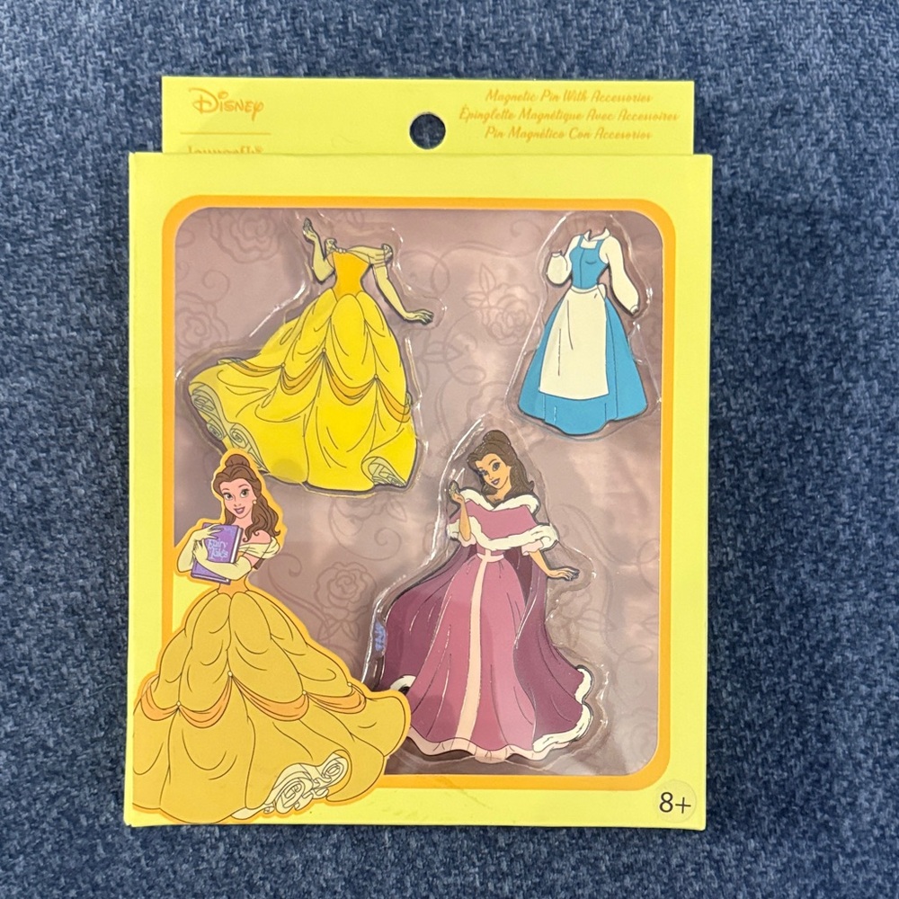 Disney Princess Magnetic Dress-Up Kit - Yellow, Blue, Pink Belle